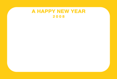 年賀状フレーム2008(黄色)
