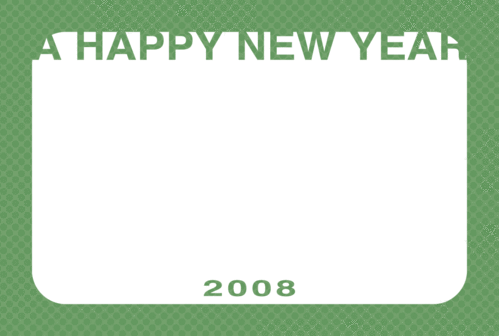 年賀状フレーム2008(緑)